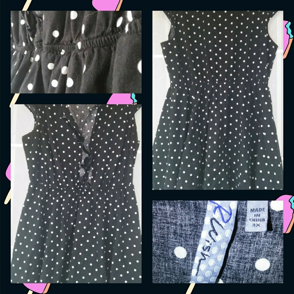 Polka Dot Ruffle Dress Size 3X